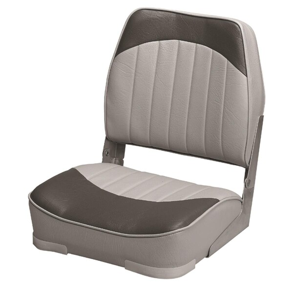 The Wise 8WD734PLS-664 Low Back Economy Fishing Boat Seat - Grey & Charcoal 3001.6296 - main